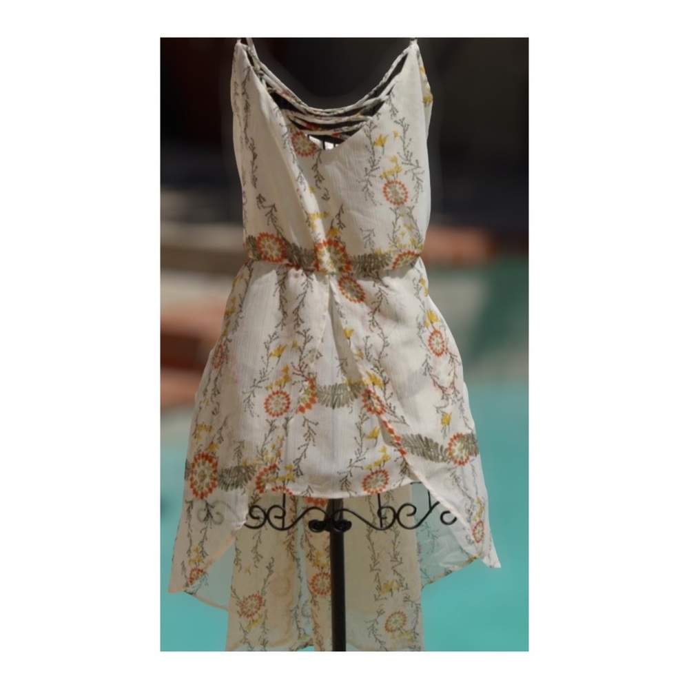 NEW 🧞 Maurices Crisscross Hanky Tank Top Tunic Plus Flowy Layered Thin Straps